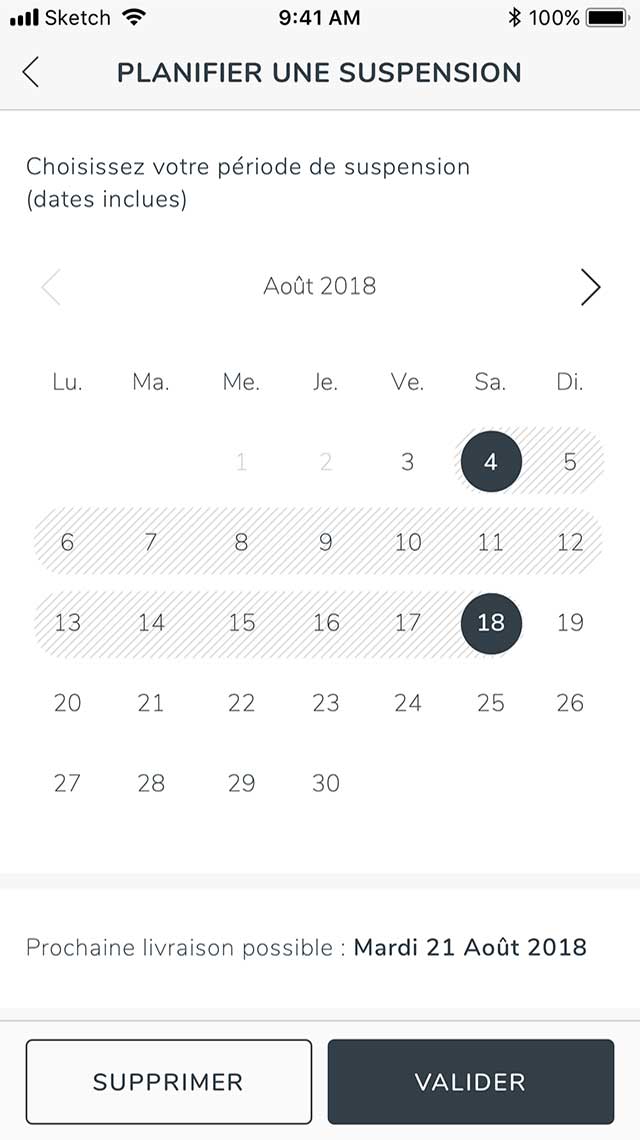 Claudia Berger - Webdesign et design application smartphone - Potager City - Calendrier