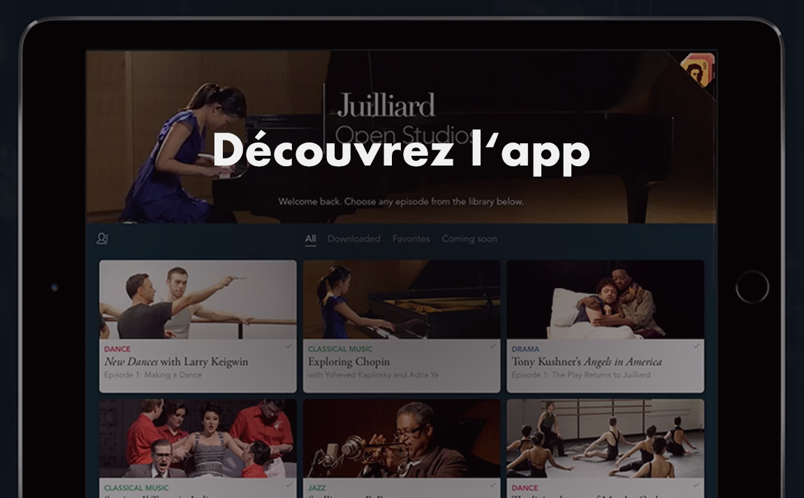 Claudia Berger - Webdesign - Juilliard School - découvrez l'app